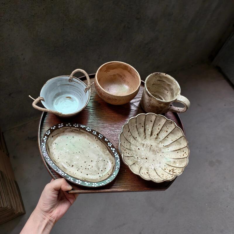 Wabi-Sabi One-Person Dining Tableware Set Jingdezhen Niche Tableware Wabi-Sabi One-Person Dining Tableware Set Jingdezhen Niche Tableware