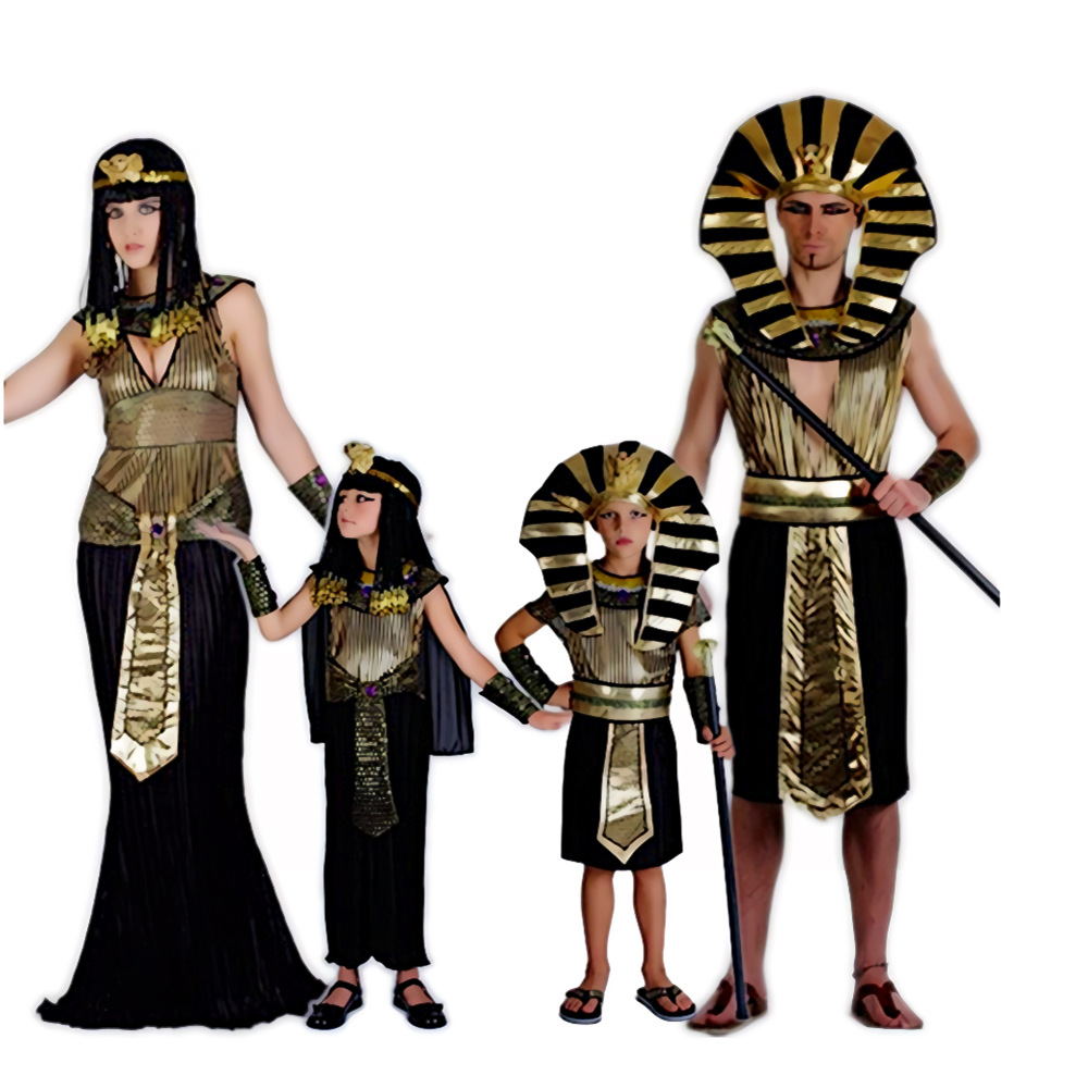 Pharaoh Cleopatra Costume Carnival Egyptian Costume Adult Men's and Women's Performance Costumes Cosplay Performance Costumes