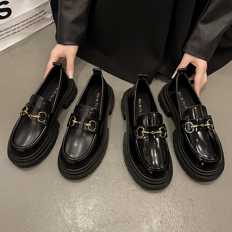 Лоферы на толстой подошве, новые весенне-осенние женские туфли с высоким берцем, туфли Мэри Джейн в японском стиле, маленькие кожаные туфли в британском стиле в консервативном стиле.