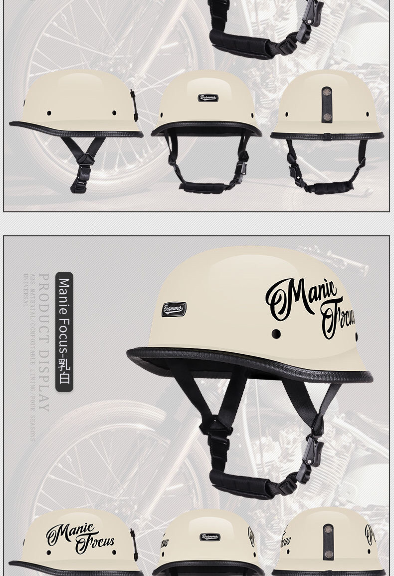 New National Standard 3C Certified Electric Vehicle Helmet German Retro Lightweight Summer Breathable Sunshade Electric Vehicle Safety Helmet