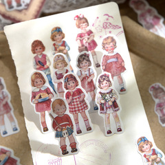 Yanji Sticker Pack, Doll Outfit Guide Series, Retro Fairy Tale Handmade Diary Decor Sticker 30 Pcs, 8 Styles