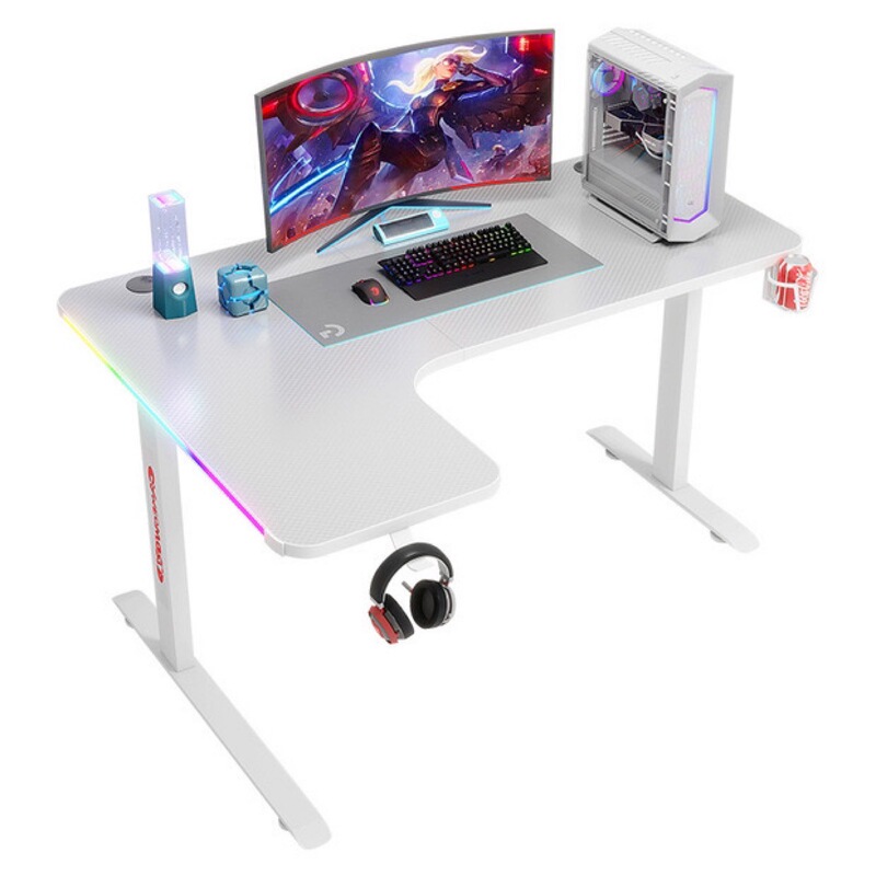 Factory wholesale carbon fiber RGB corner e-sports desktop desk cross-border foreign trade L-type anchor game computer desk