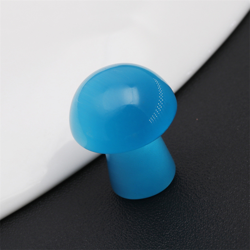 Cristal de ágata piedra semipreciosa Mini seta decoración maceta pecera DIY joyería decorativa seta transfronteriza