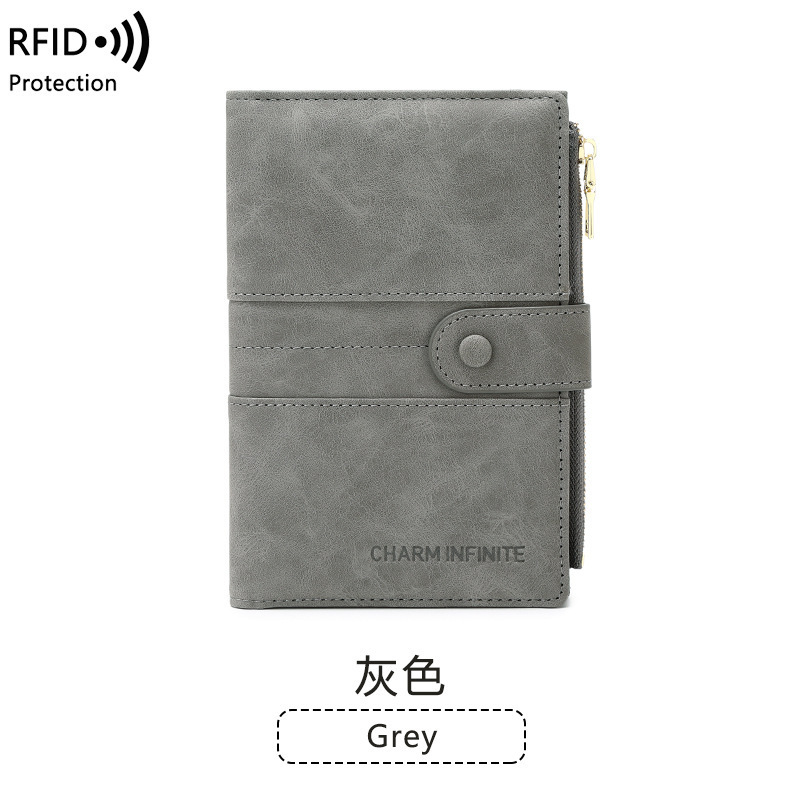 国境を越えた新しい盗難防止 RFID パスポート ホルダー ジッパー バックル パスポート ケース ドキュメント ホルダー 多機能旅行パスポート バッグ|undefined