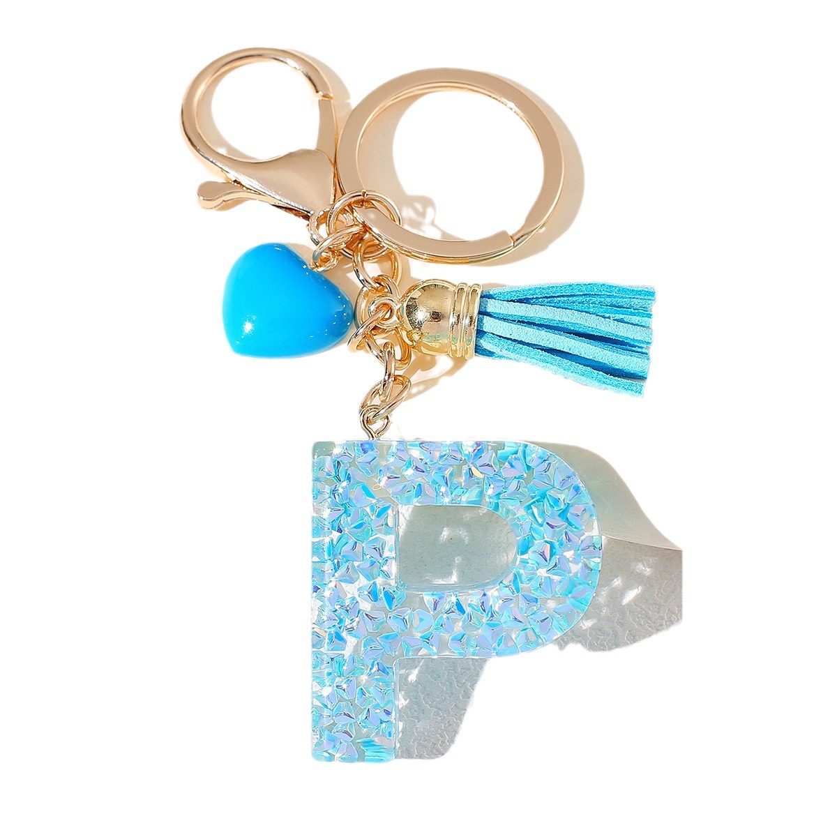 Nuevos productos azules de amor con frascos de letras lindos enclavadores decoraciones europeas y americanas populares llaveros damas