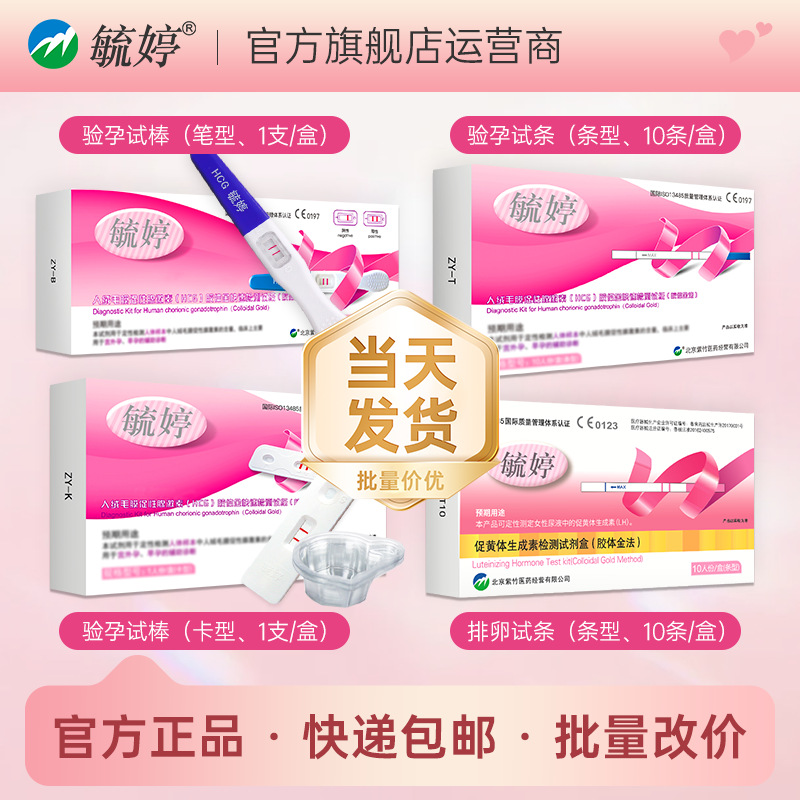 验孕试棒验孕纸检测早孕检测笔卡试纸条验孕条卡棒排卵怀孕测试J3