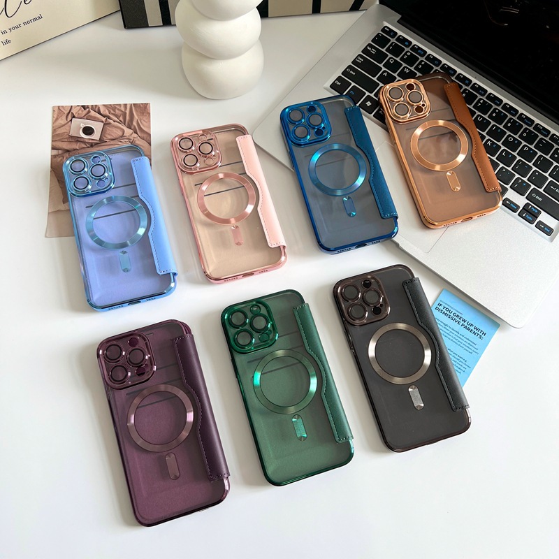 Funda para teléfono móvil iPhone 17 Pro Max Yadun, estilo pequeño y aromático, con imán, adecuada para Apple 16, funda creativa de cuero acolchado con ranura para tarjetas.