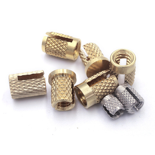 Brass knurled cold-pressed nuts Stainless steel hexagonal nuts Quick-embedded inserts cold-pressed nuts in multiple specifications