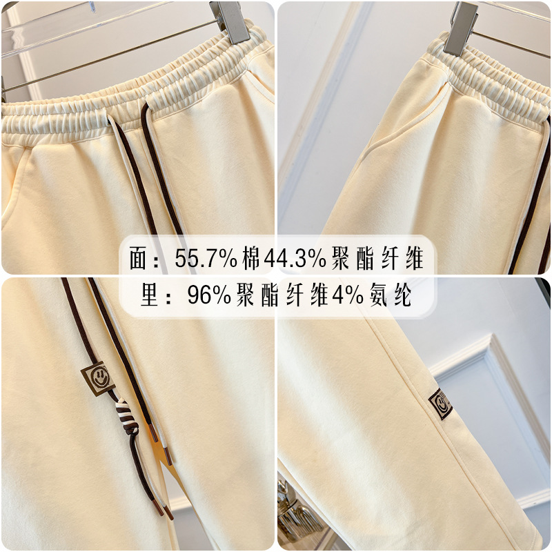 65-160kg Plus Size Casual Pants 2025 Autumn and Winter New Straight Loose Sports Lace-Up Velvet Pants for Fat mm 65-160kg Plus Size Casual Pants 2025 Autumn and Winter New Straight Loose Sports Lace-Up Velvet Pants for Fat mm