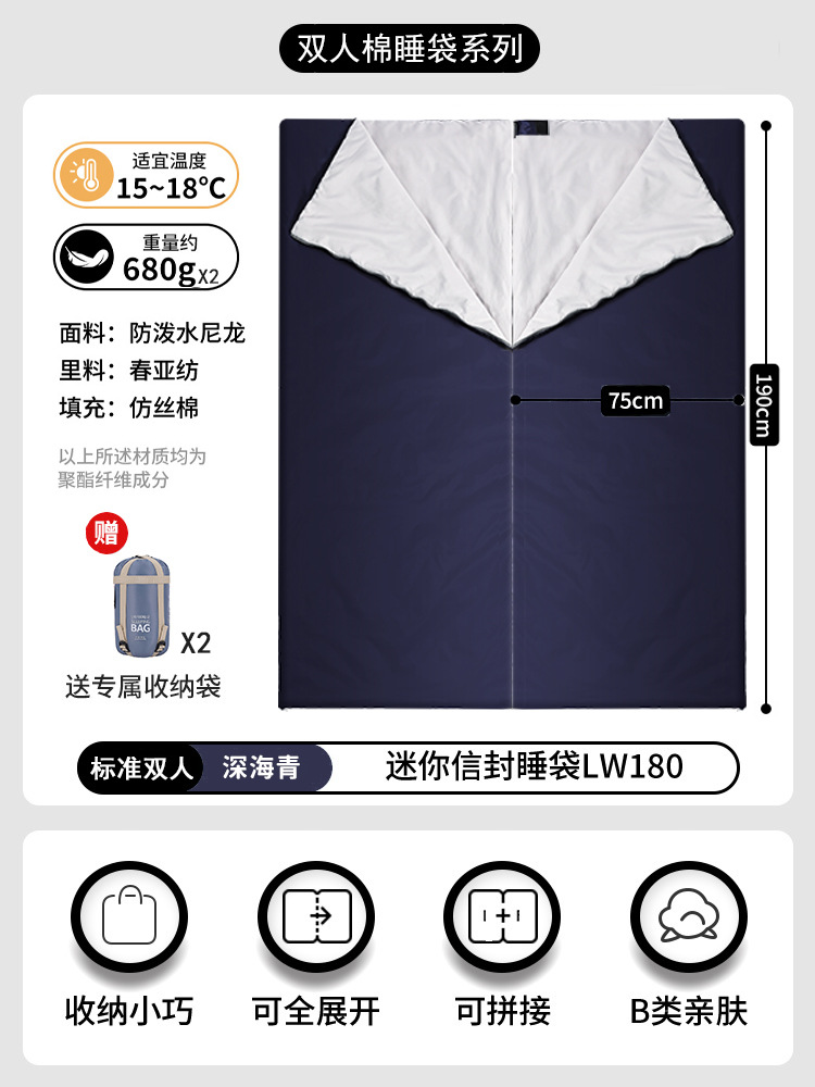 [더블 모델] Deep Sea Blue-Standard 모델(1인용으로 분할 가능) 무게 < 70kg 권장