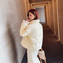2025新款蕾丝小香风宽松羽绒服女白鸭绒韩版短款小个子加厚外套潮