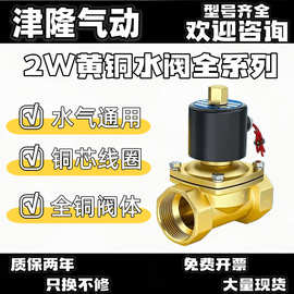 全铜常闭电磁阀水阀气阀2W系列4分6分1寸2寸AC220V24电子开关阀门