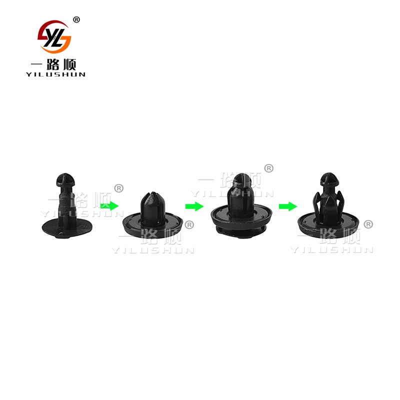 Xinyida suministro al por mayor accesorios del coche piercing nail push hebilla de expansión nylon hebilla clip B67