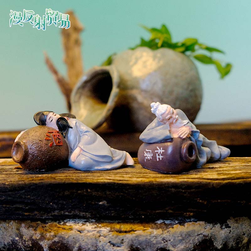 Pecera antigua al por mayor, piscicultura, musgo, micro paisajes, adornos de personajes, macetas carnosas, accesorios de paisajismo, anciano borracho