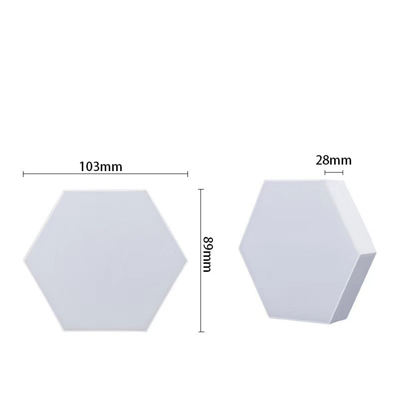 Lámpara cuántica hexagonal inteligente, luz ambiental de ritmo sonoro para gaming y decoración