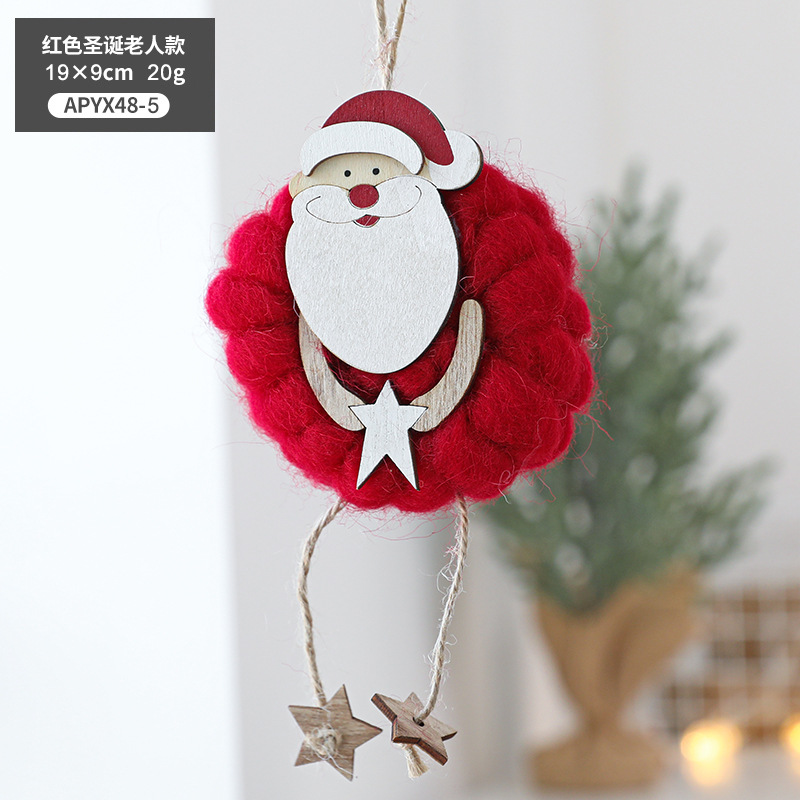 Papá Noel de fieltro de lana rojo/pieza/20G