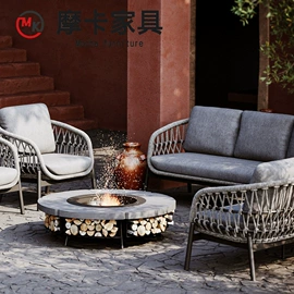 藤编桌椅;户外沙发;户外实木桌椅
