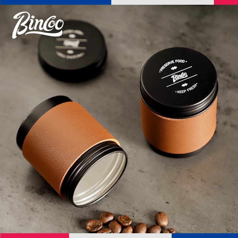 Bincoo coffee bean storage jar mini portable coffee powder bean sealed jar small size storage storage jar tea jar