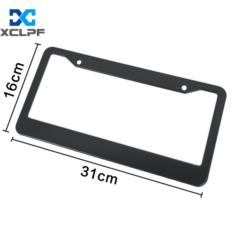 Foreign trade hot selling American standard license plate frame aluminum alloy material black and silver license plate frame multiple craft selection support LOGO