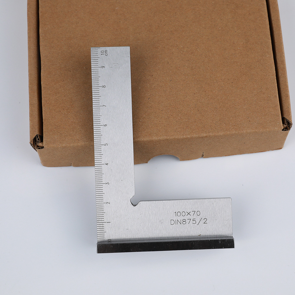 平口角尺拐尺2级90度不锈钢加厚宽座角尺带刻度平口型直角尺