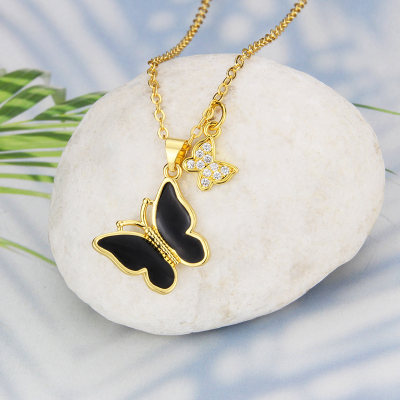 European and American Ins Cross-Border New Arrival Butterfly Necklace Womenu0027s Foreign Trade in S