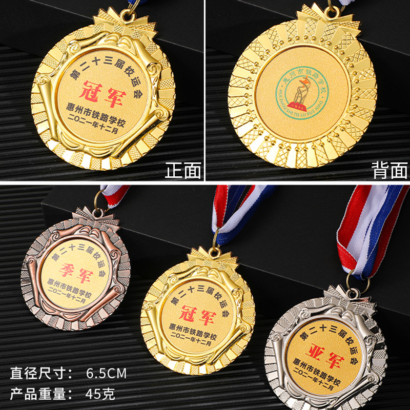 Medalla de metal eventos deportivos escolares medallas eventos de fin de honor personalizados medallas conmemorativas corporativas listadas personalizadas