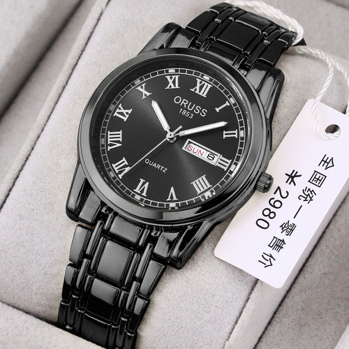 Fully automatic movement watch men's calendar luminous waterproof round ordinary glass mirror domestic watch