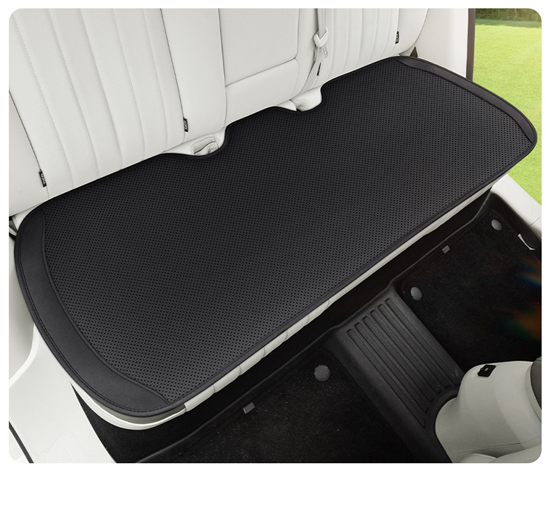 Nappa Leather Car Seat Cushion Four-Season Seat Cover Three-Piece Set Universal Seat Cushion Thin Ventilated Universal Seat Cushion Three-Piece Set