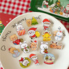 Cartoon Christmas small bell, brooch, badge, accessory for elementary school students, Birthday gift