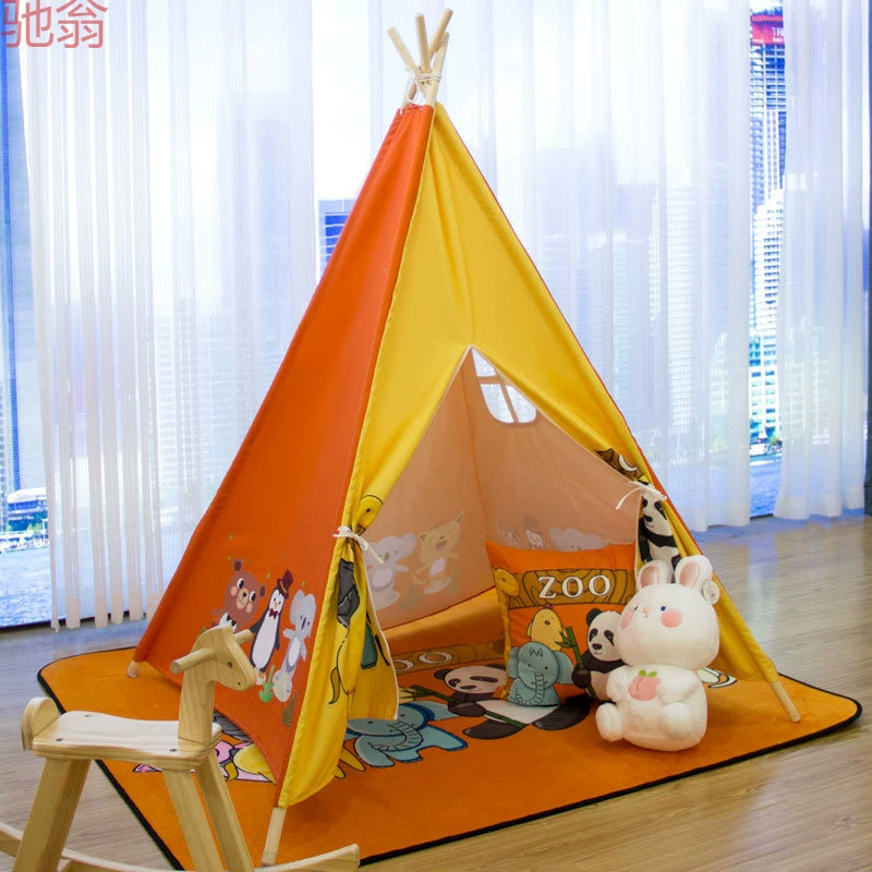 Q3Y семейная детская палатка с героями мультфильмов, дом для игр в помещении, индийский шатер, детский игрушечный дом для мальчиков и девочек, сейчас