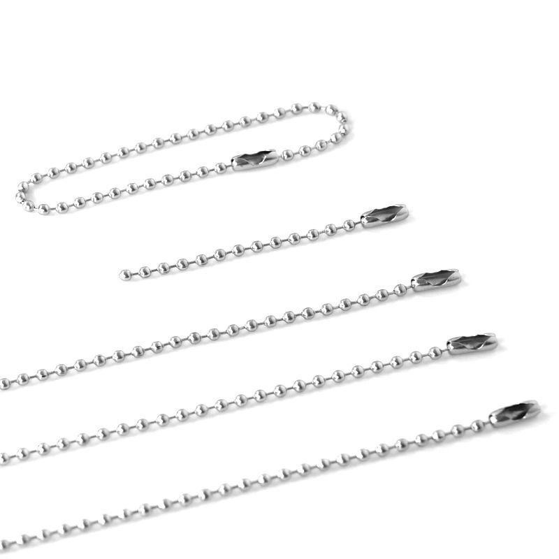 Оптовая продажа от производителя, серебряная белая волнистая цепочка из бисера, цепочка с биркой, аксессуары для цепочки, цепочка из бисера, круглая цепочка из бисера, ювелирные изделия ручной работы, готовый запас