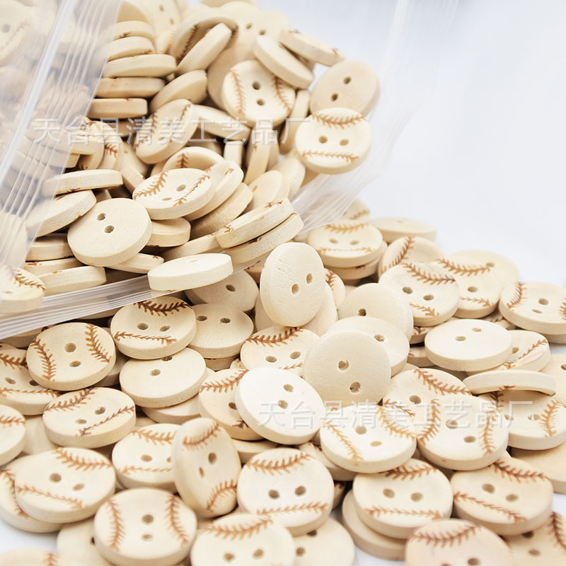 15mm suministro directo de fábrica botones de madera cosidos a mano adornos de botones decorativos de bricolaje de madera