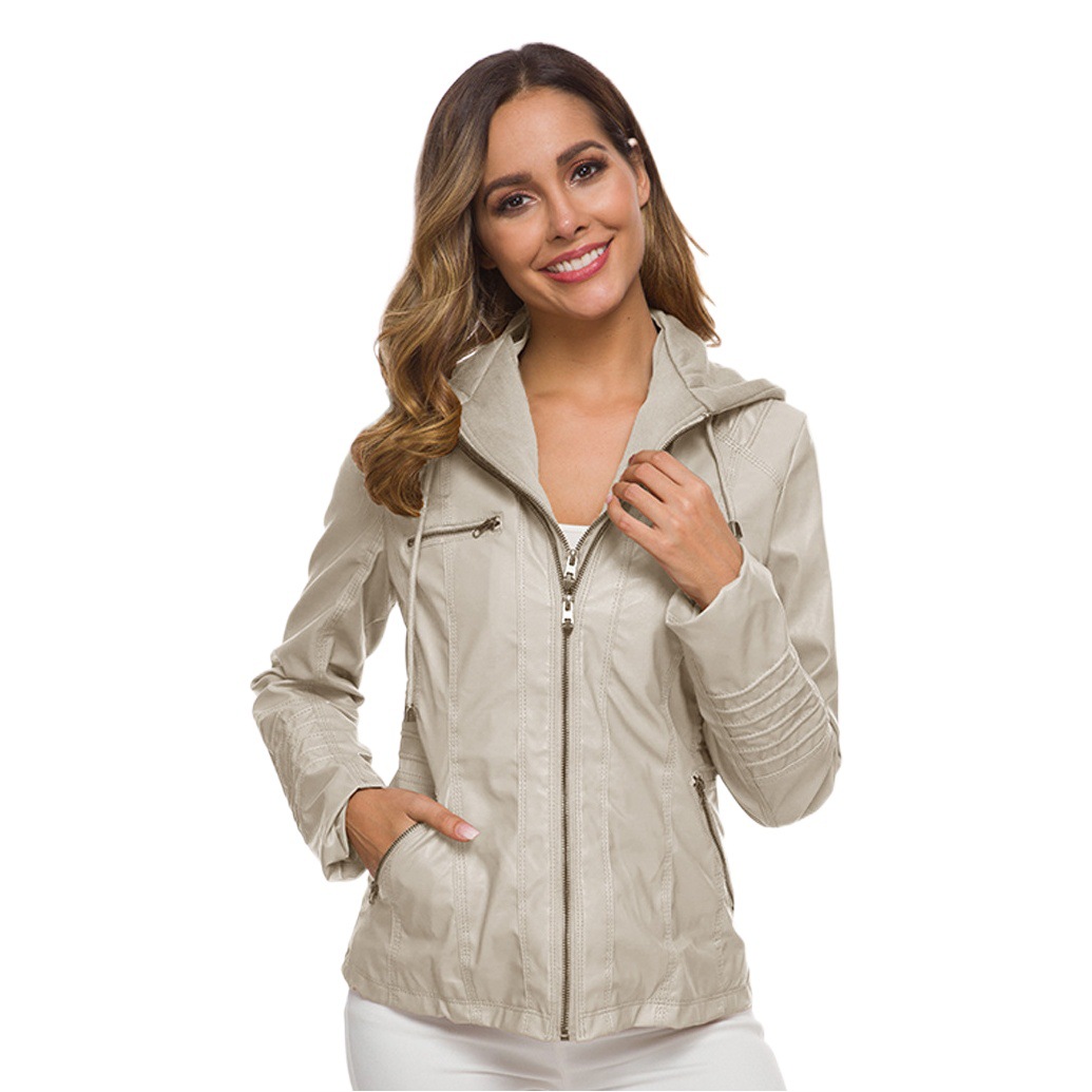 2025 New Plus-Size Women's Leather Jacket Short-Sleeve Autumn and Winter Trendy Short-Sleeve Plus-Size Women's Clothing Short-Sleeve Trendy