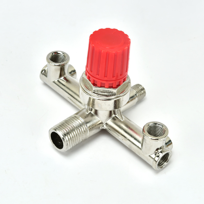 Compresor de aire piezas de bomba de aire alta presión ajustable Bama soporte transversal con válvula de empuje y tracción válvula de seguridad exportación productos transfronterizos