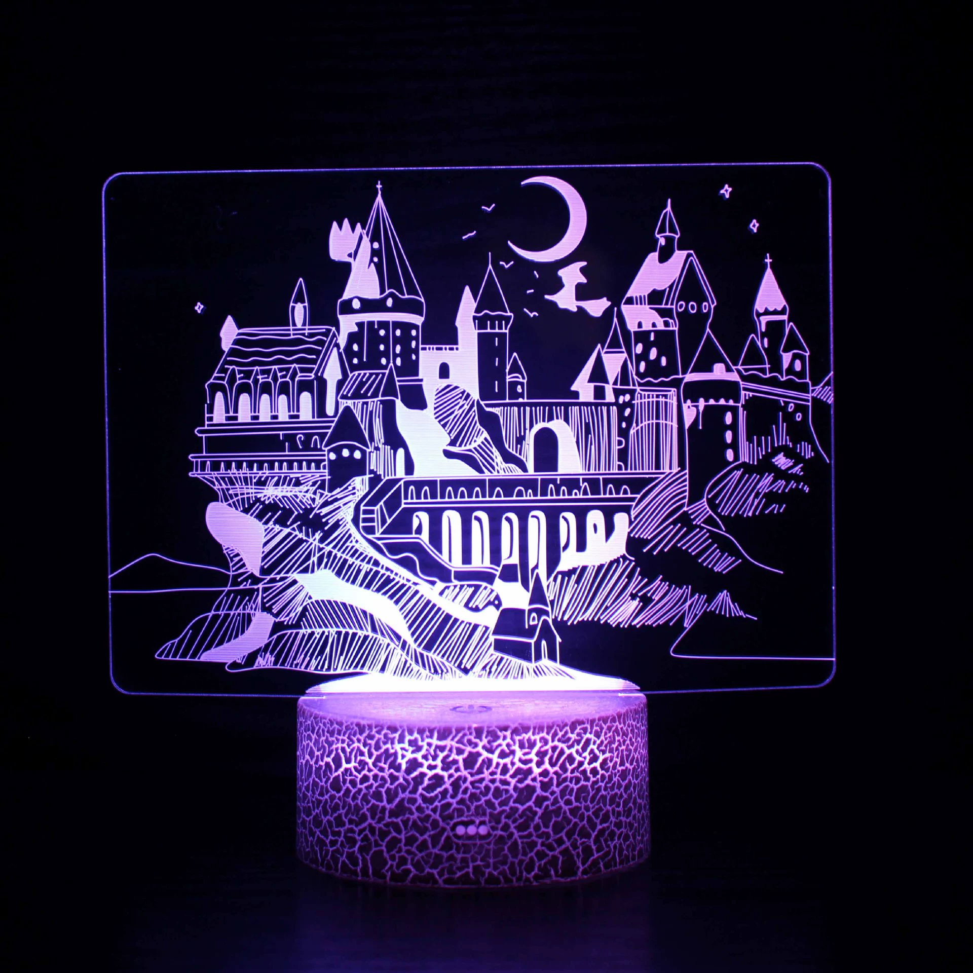 Creative LED night light, touch table lamp, (跨境贸易), 3D, дистанционное управление