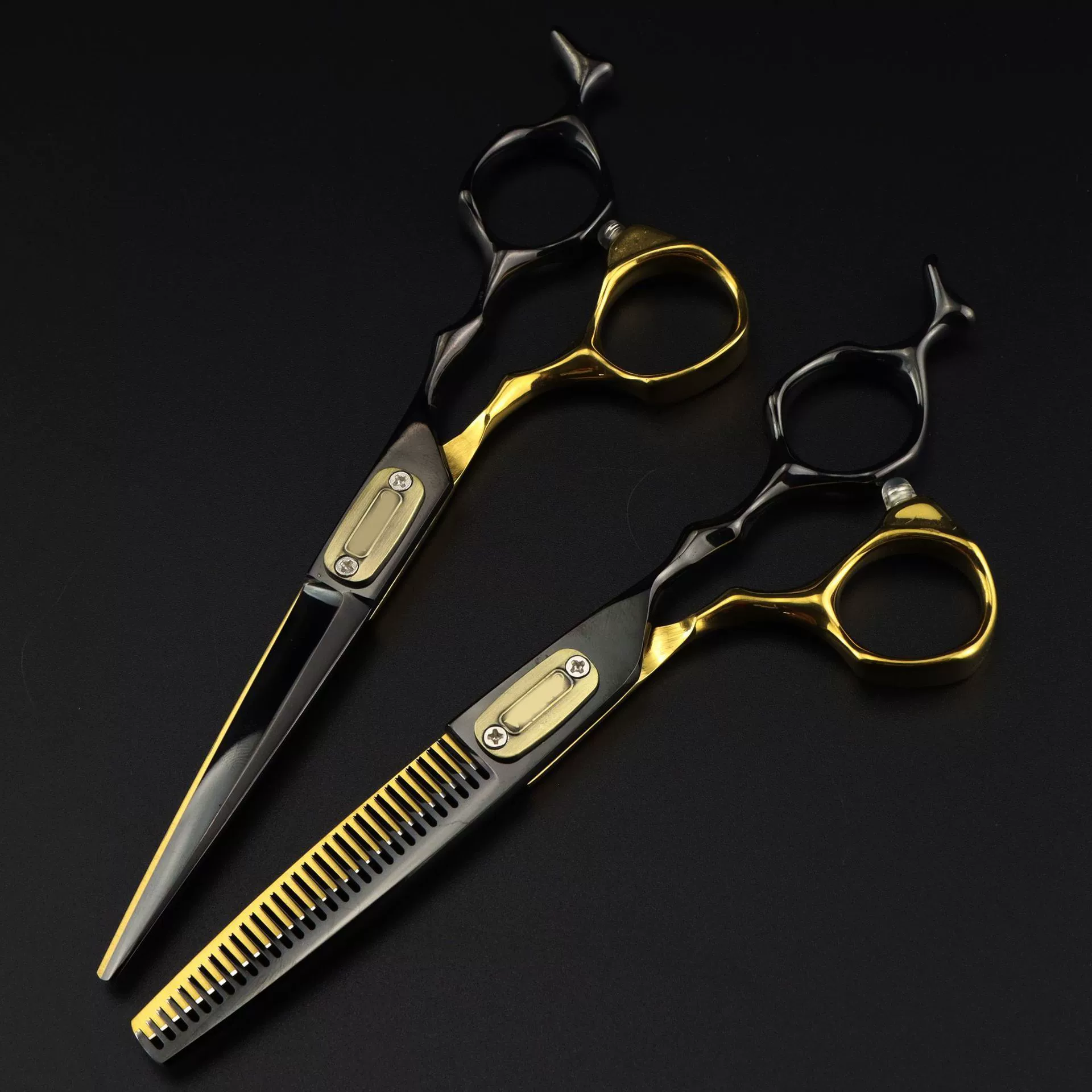 6,0 дюймов немецкое черное золото парикмахерские ножницы парикмахерские ножницы