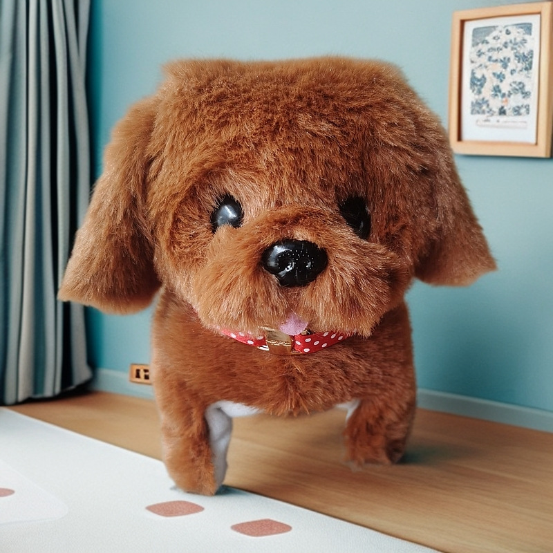 Simulación de juguetes de peluche juguetes perros perros eléctricos caminarán y llamarán juguetes perros perros mascotas electrónicas perros robot