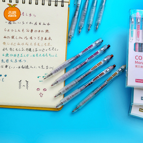 Neutral-colored, high-quality Morandi-toned colored note-taking pens for wholesale, handmade children's creative stationery