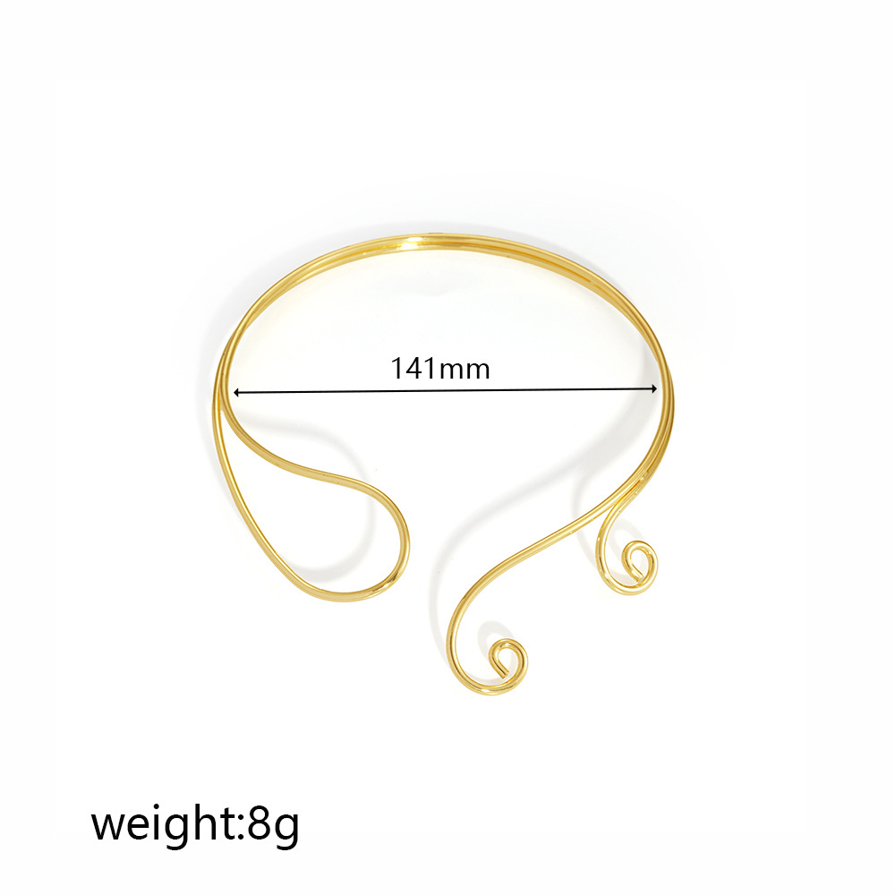 Europa y América sensación de diseño minimalista de acero inoxidable personalidad joyería india collar collar al por mayor