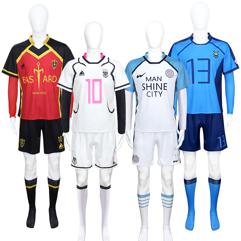 BLUELOCK Blue Prison Jersey Cos German Team Red and Black Jersey Animation cosplay Jie Shiyi