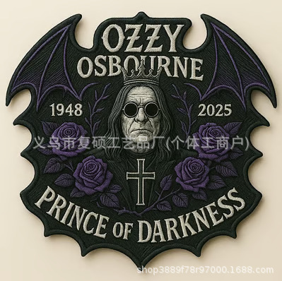跨境新品 Ozzy Osbourne 1948–2025 Memorial Patch 纪念补丁|undefined