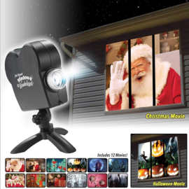 新款激光灯window projector投影仪圣诞节万圣节户外窗户投影灯