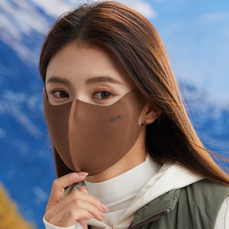 秋冬保暖口罩女新款高颜值可水洗3D立体绒感骑行透气百搭防紫外线|undefined