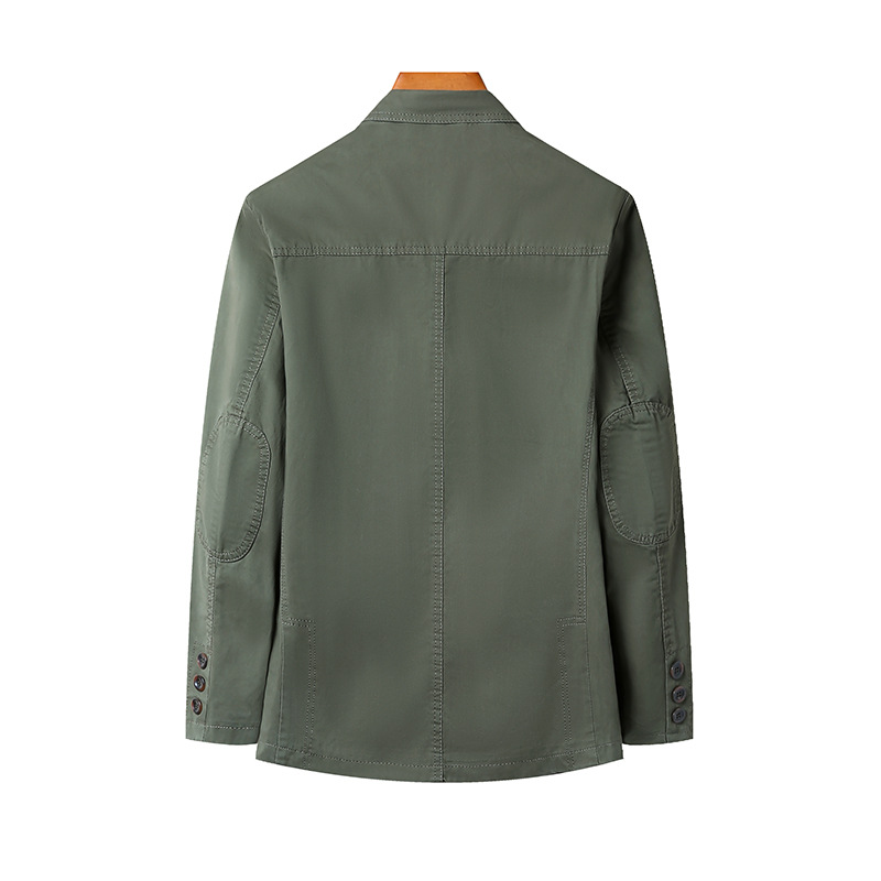 Trajes de negocios simples para hombres primavera y otoño algodón pequeño traje casual ropa occidental suelta chaqueta de negocios grande hombre