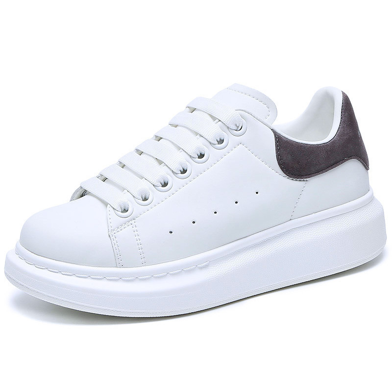 Zapatos blancos McQueen de versión alta para mujer, zapatos de suela gruesa, zapatos de plataforma elevados, zapatillas deportivas versátiles, calzado deportivo para hombre, Shida primavera y verano