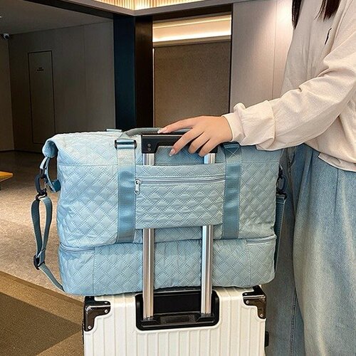 Travel bag, pull-along suitcase, business short trip luggage bag, large capacity airport carry-on bag, yoga fitness sports bag