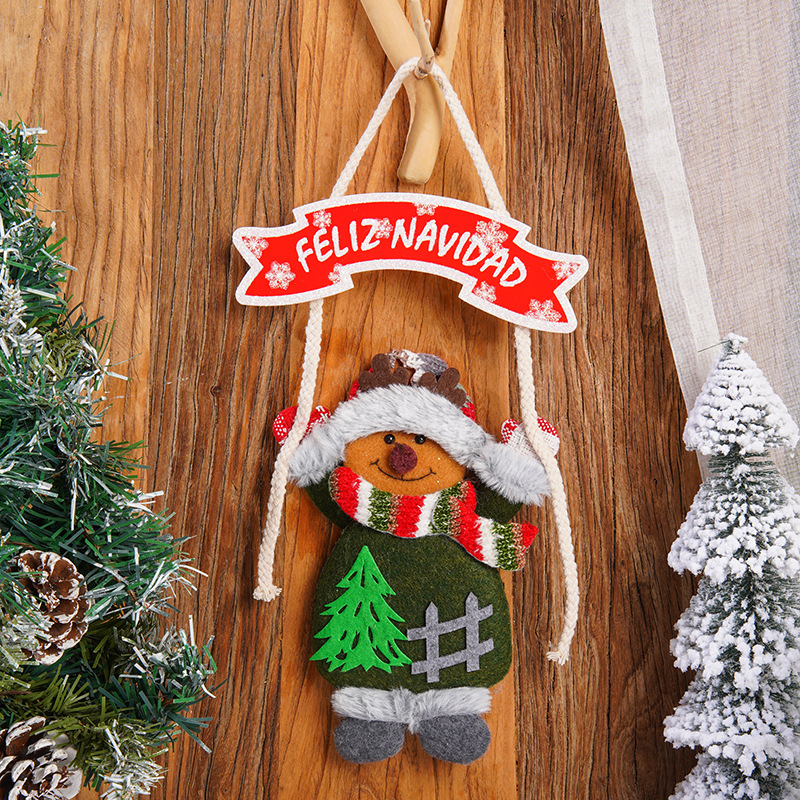 Kit de adornos navideños de tela, colección de colgantes para árbol de Navidad y regalos