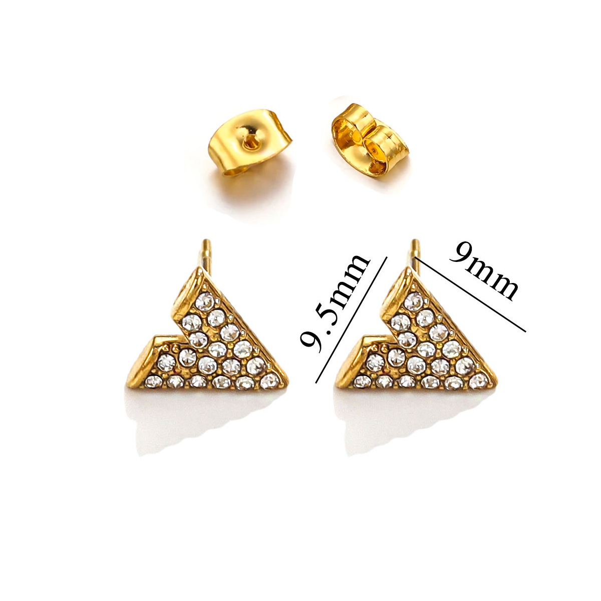 Acero inoxidable Moda europea y americana Personalidad Pendientes retro desgastados Luna Estrella Amor Rayo Pendientes de diamantes Acero de titanio