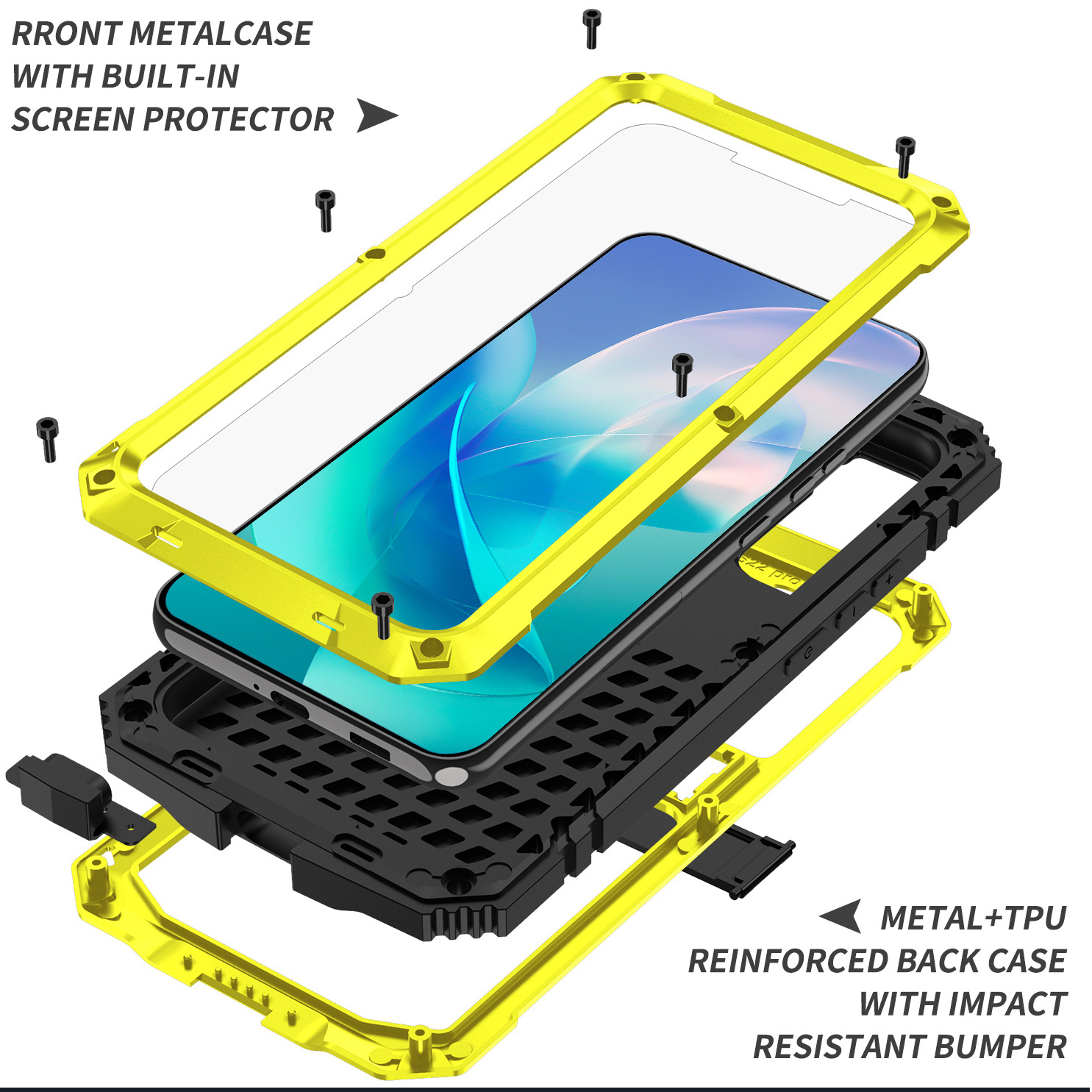 R-JUST cáscara de tres pruebas para Apple 15promax soporte invisible teléfono móvil Shell al aire libre Samsung S23 Shell impermeable