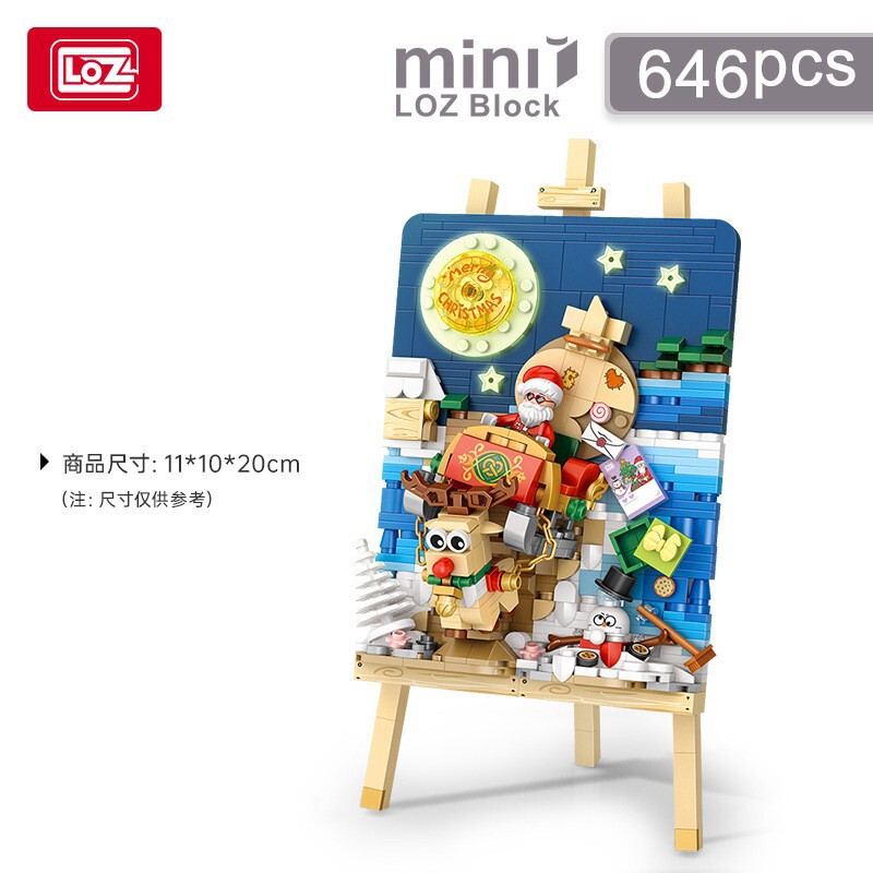 LOZ1296 春の列車 1386 日常横たわる立体絵画小粒子組み立てビルディングブロック男の子のおもちゃギフト|undefined